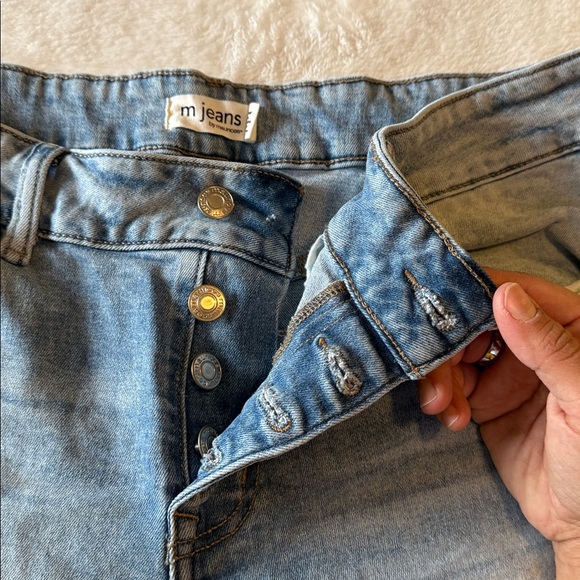 m jeans by maurices Jeans Slim Straight Ankle Mid Rise Distressed Size 16W - Picture 9 of 15